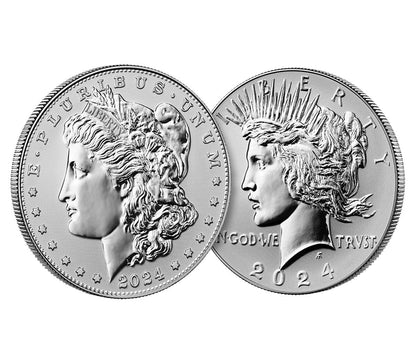 2024 Morgan and Peace Dollar Two-Coin Reverse Proof Set