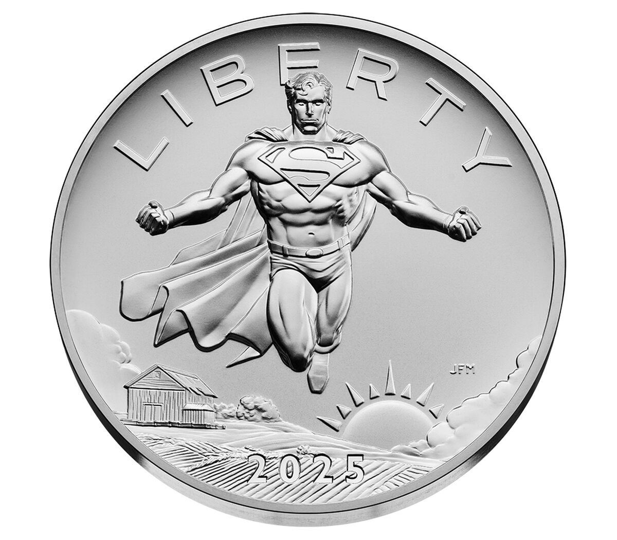 Comic Art 2.5 Ounce Silver Medal – Superman™
