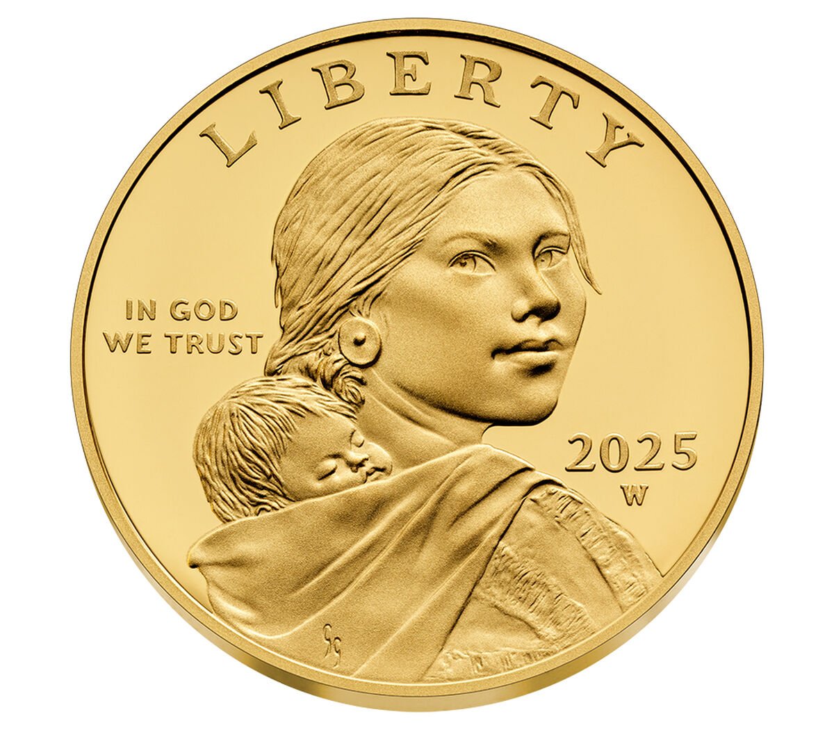 2025 - 25th Anniversary Sacagawea Golden Dollar 24K One Half-Ounce Gold Proof Coin