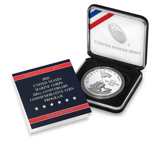 2025 U.S. Marine Corps 250th Anniversary Proof Silver Dollar