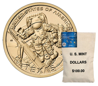 2025 American Innovation $1 Coin Bags–Texas-P
