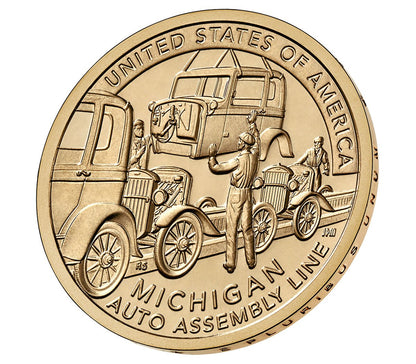 2025 American Innovation $1 Coin US Mint $25 Roll – Michigan – P