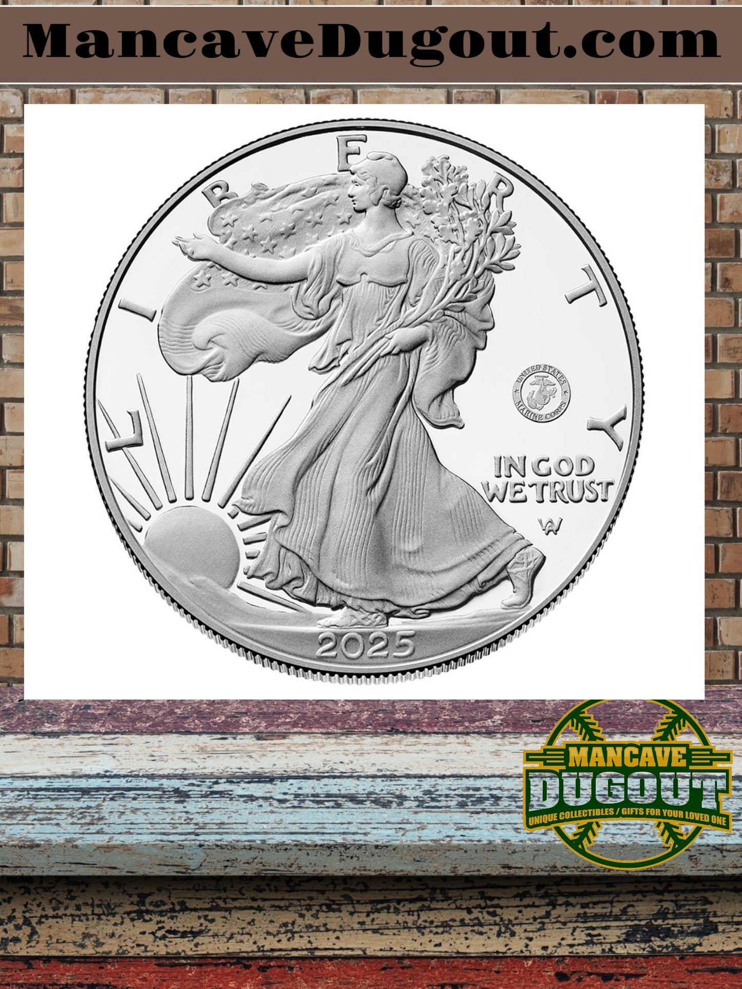 2025 - 250th Anniversary United States Marine Corps American Eagle One Ounce Silver Proof Coin