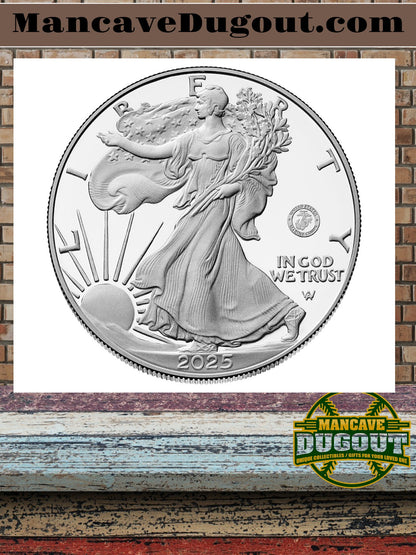 2025 - 250th Anniversary United States Marine Corps American Eagle One Ounce Silver Proof Coin