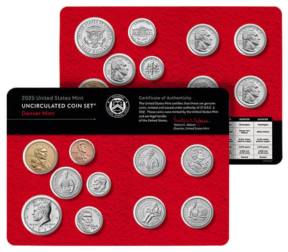 2025 - Uncirculated Coin Set - P and D