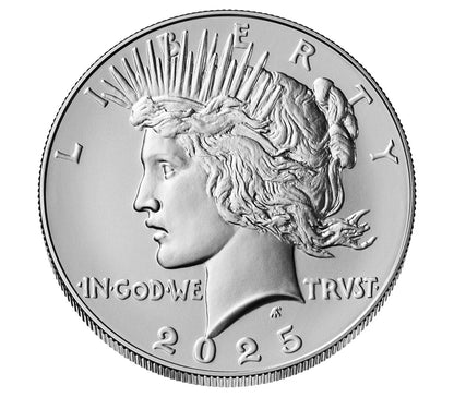 2025 Peace Silver Dollar Uncirculated Coin – With OGP