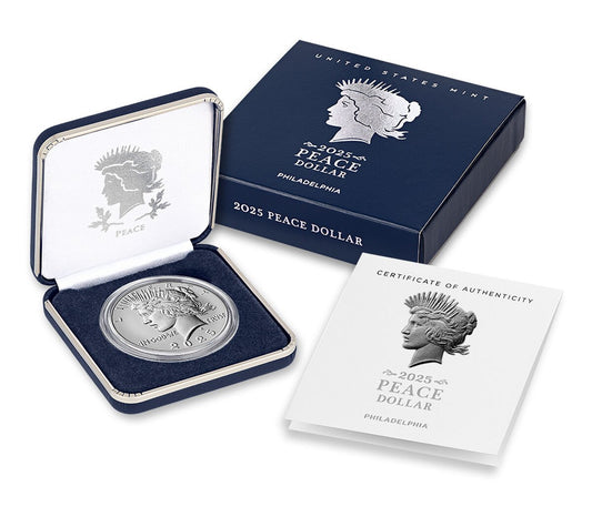 2025 Peace Silver Dollar Uncirculated Coin – With OGP