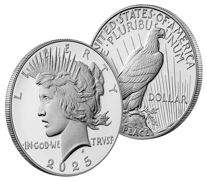 Peace Silver Dollar 2025-S Proof Coin-OGP & COA