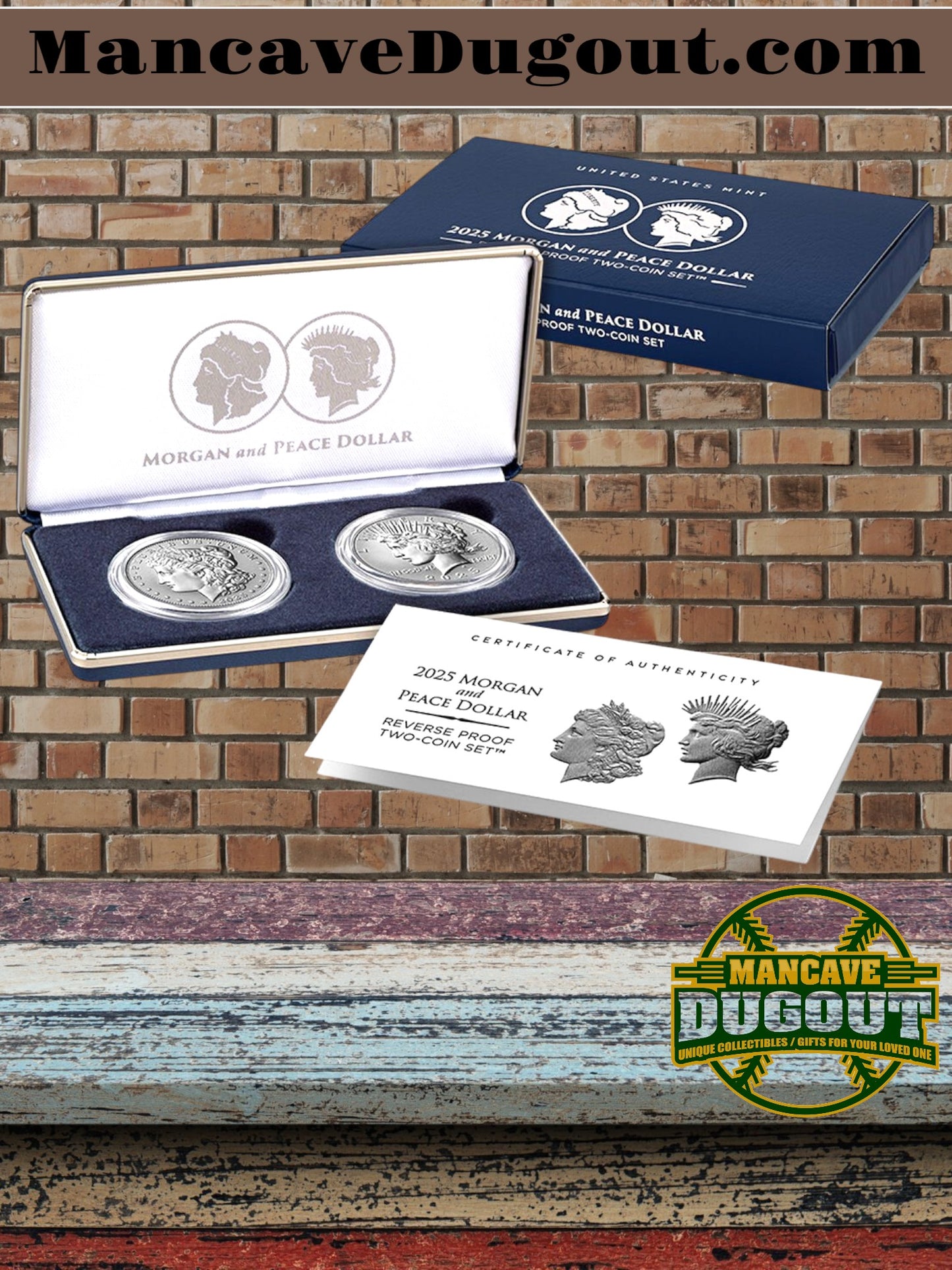 2025 Morgan and Peace Dollar Reverse Proof Two-Coin Set