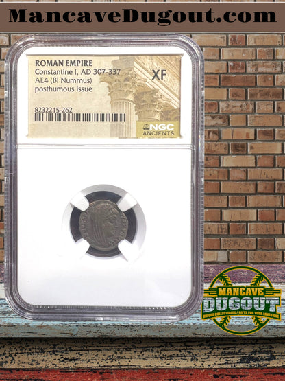 Roman Empire – Constantine I - AE4 BI Nummus • Posthumous Issue • AD 307–337 NGC XF-262
