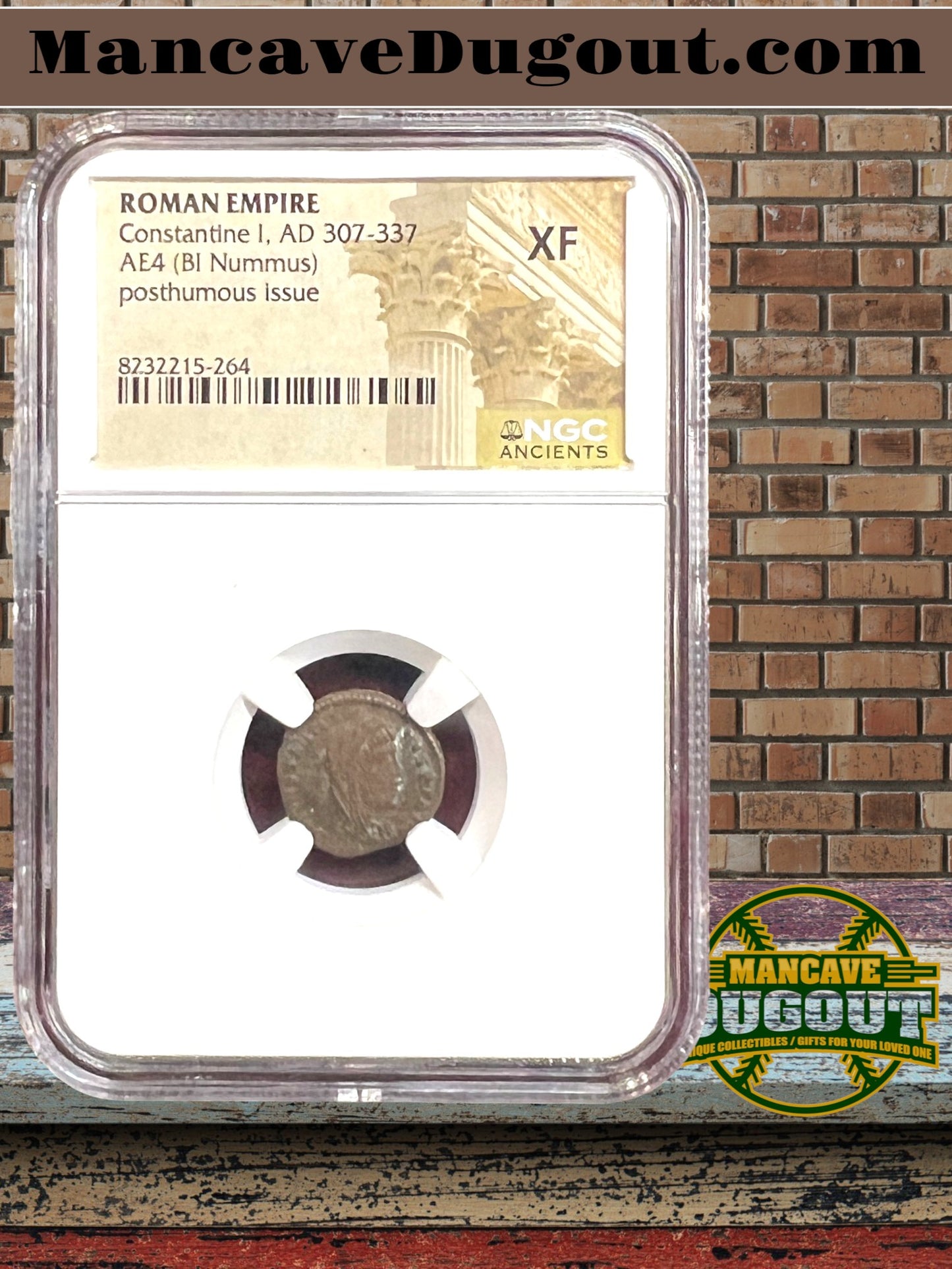 Roman Empire – Constantine I - AE4 BI Nummus • Posthumous Issue • AD 307–337 NGC XF-264