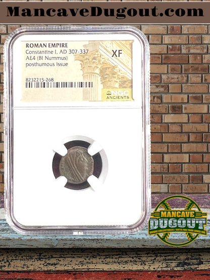 Roman Empire – Constantine I - AE4 BI Nummus • Posthumous Issue • AD 307–337 NGC XF-268