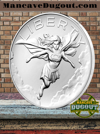 2026 Comic Art One Ounce Silver Medal – Supergirl™ - U.S. Mint • 1 oz .999 Fine Silver