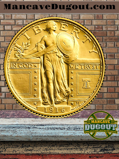 2026 Best of the Mint – 1916 Standing Liberty Quarter Dollar Gold Coin & Silver Medal Set