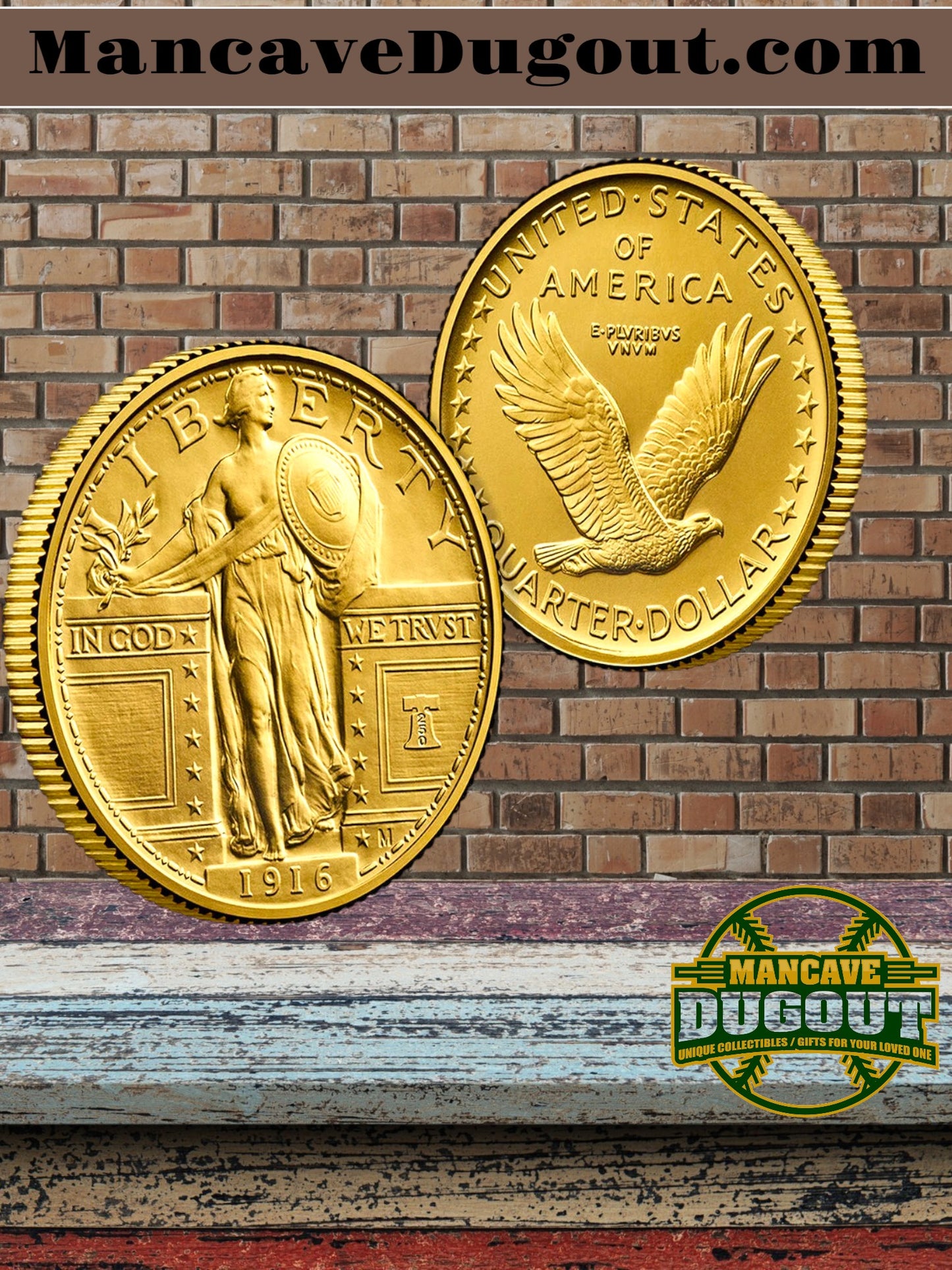 2026 Best of the Mint – 1916 Standing Liberty Quarter Dollar Gold Coin & Silver Medal Set