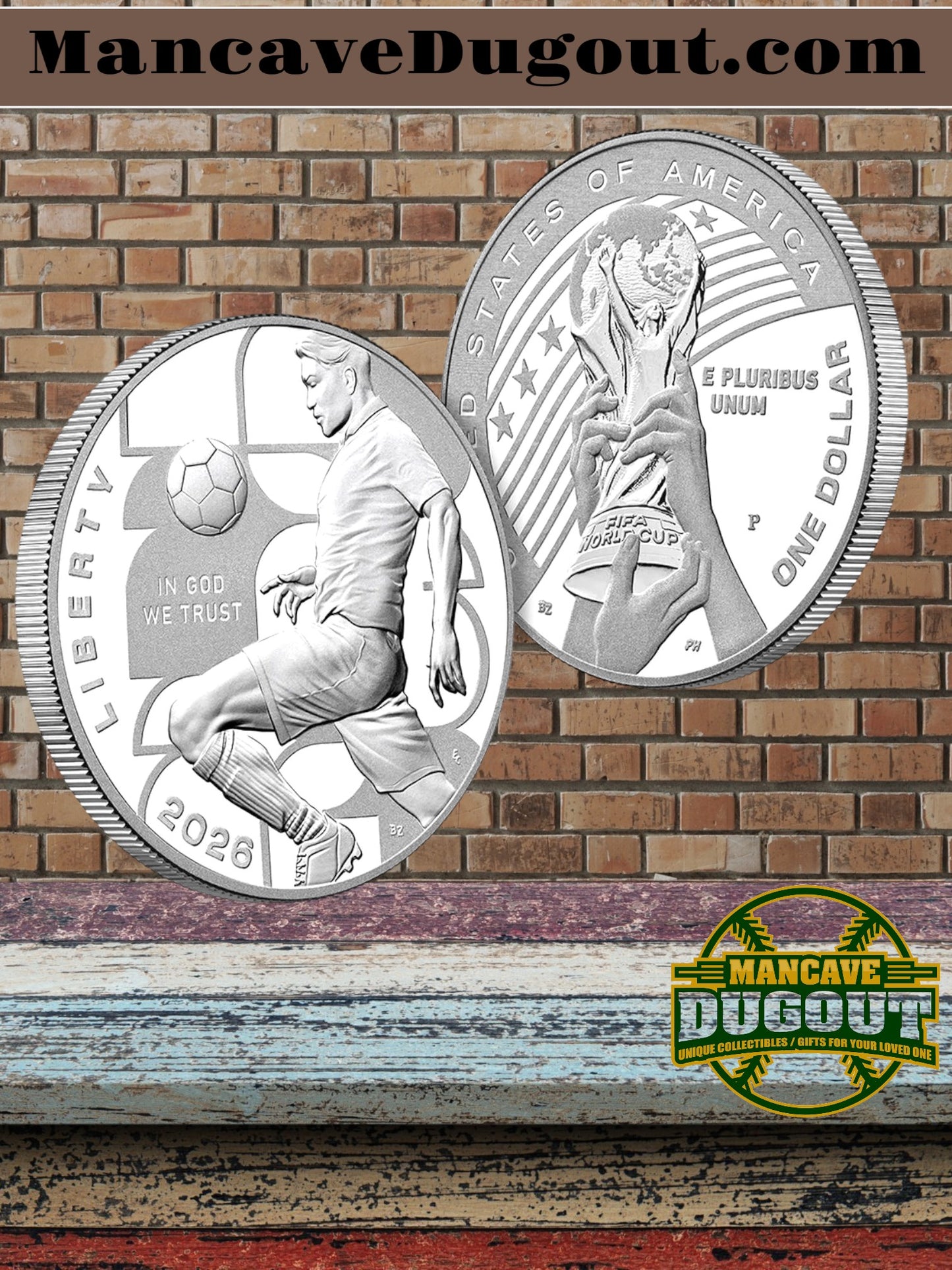 FIFA World Cup 2026™ Proof Silver Dollar (Philadelphia Mint) - Official U.S. Mint Commemorative Issue — 99.9% Fine Silver
