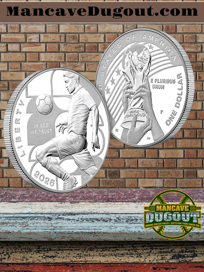 FIFA World Cup 2026™ Proof Silver Dollar (Philadelphia Mint) - Official U.S. Mint Commemorative Issue — 99.9% Fine Silver