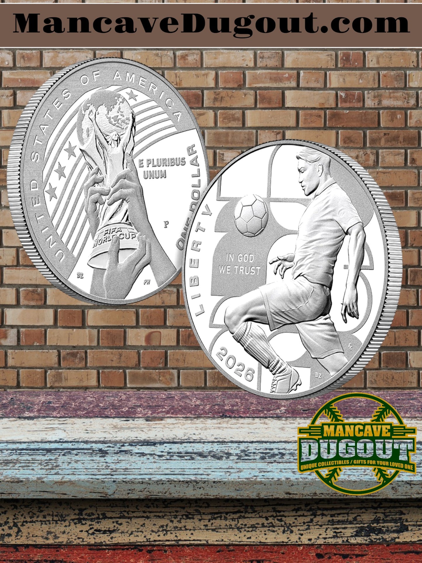 FIFA World Cup 2026™ Proof Silver Dollar (Philadelphia Mint) - Official U.S. Mint Commemorative Issue — 99.9% Fine Silver