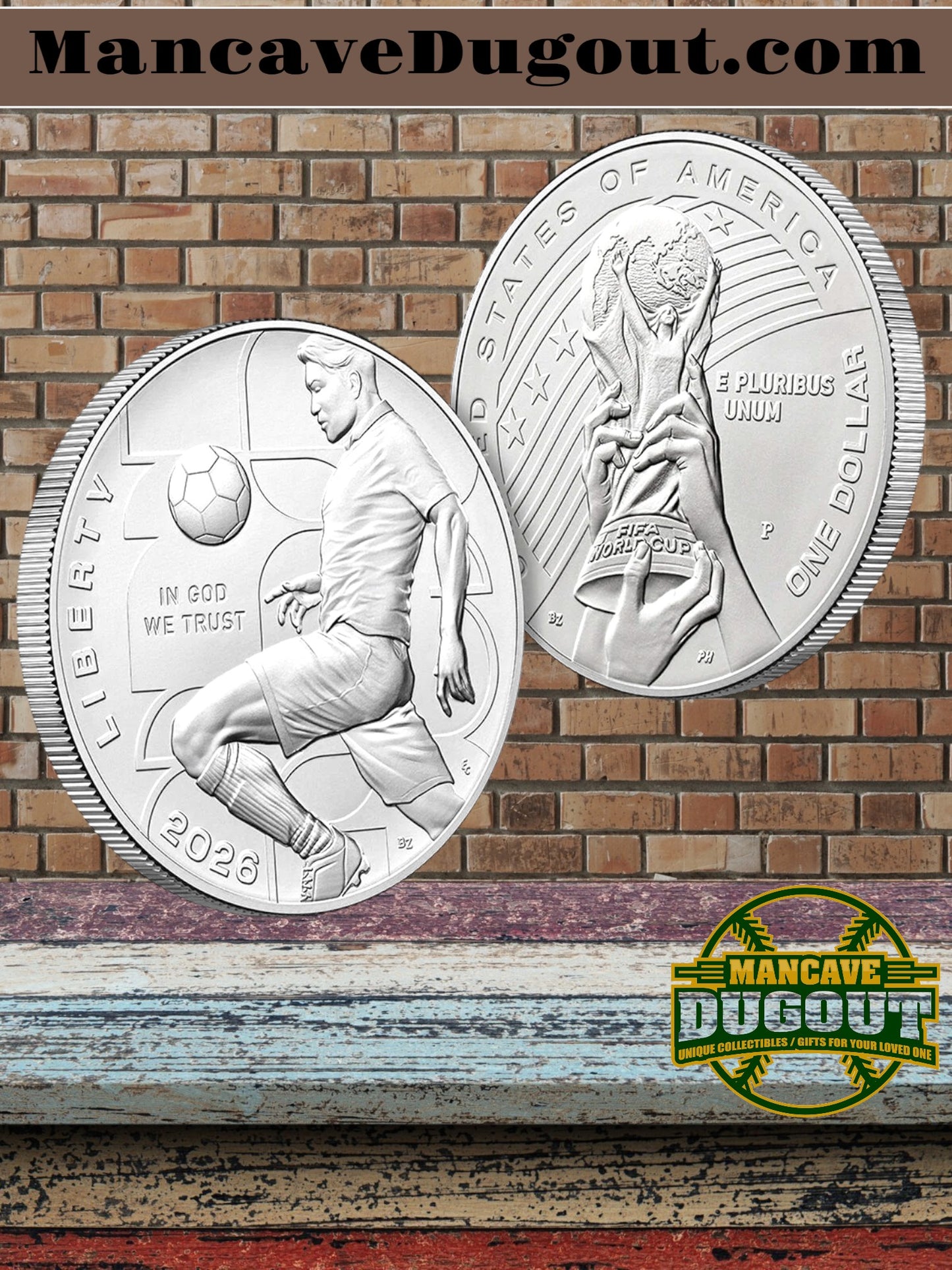 FIFA World Cup 2026™ Uncirculated Silver Dollar (P) - U.S. Mint Commemorative - 99.9% Fine Silver