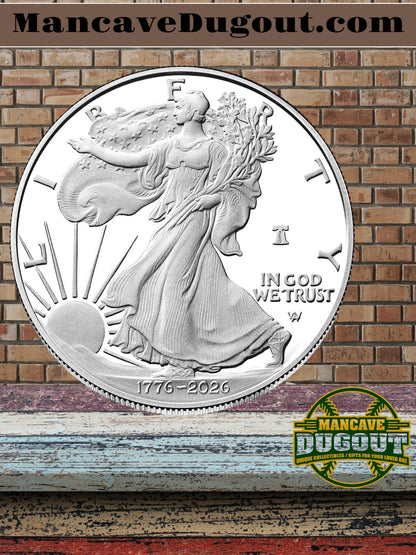 2026 American Eagle One Ounce Silver Proof Coin – U.S. Mint Premium Release – Semiquincentennial Privy Mark