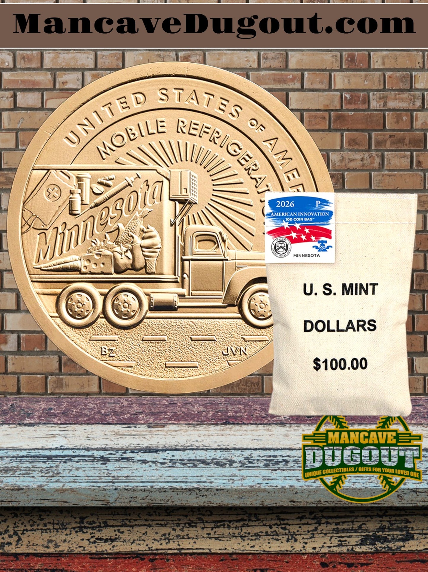 2026 American Innovation $1 Coin – Minnesota – Philadelphia Mint (P) – U.S. Mint Bags
