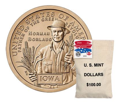 2026 - American Innovation $1 Coin 100-Coin Bags - Iowa - Denver (D)