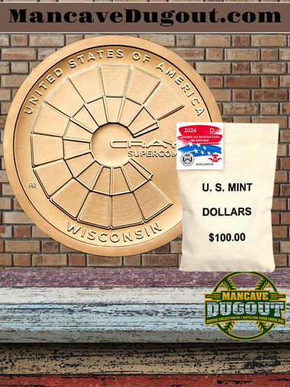 American Innovation $1 Coin Bags™ honoring innovation in Wisconsin - 100-coin bag - D