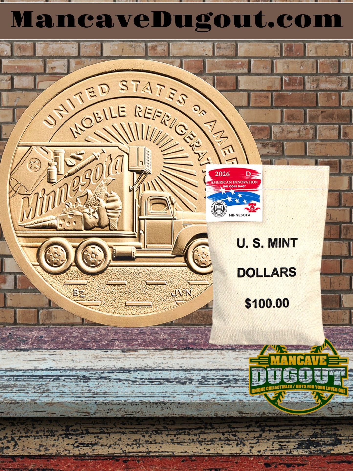 2026 American Innovation $1 Coin – Minnesota – Denver Mint (D) – U.S. Mint Bags