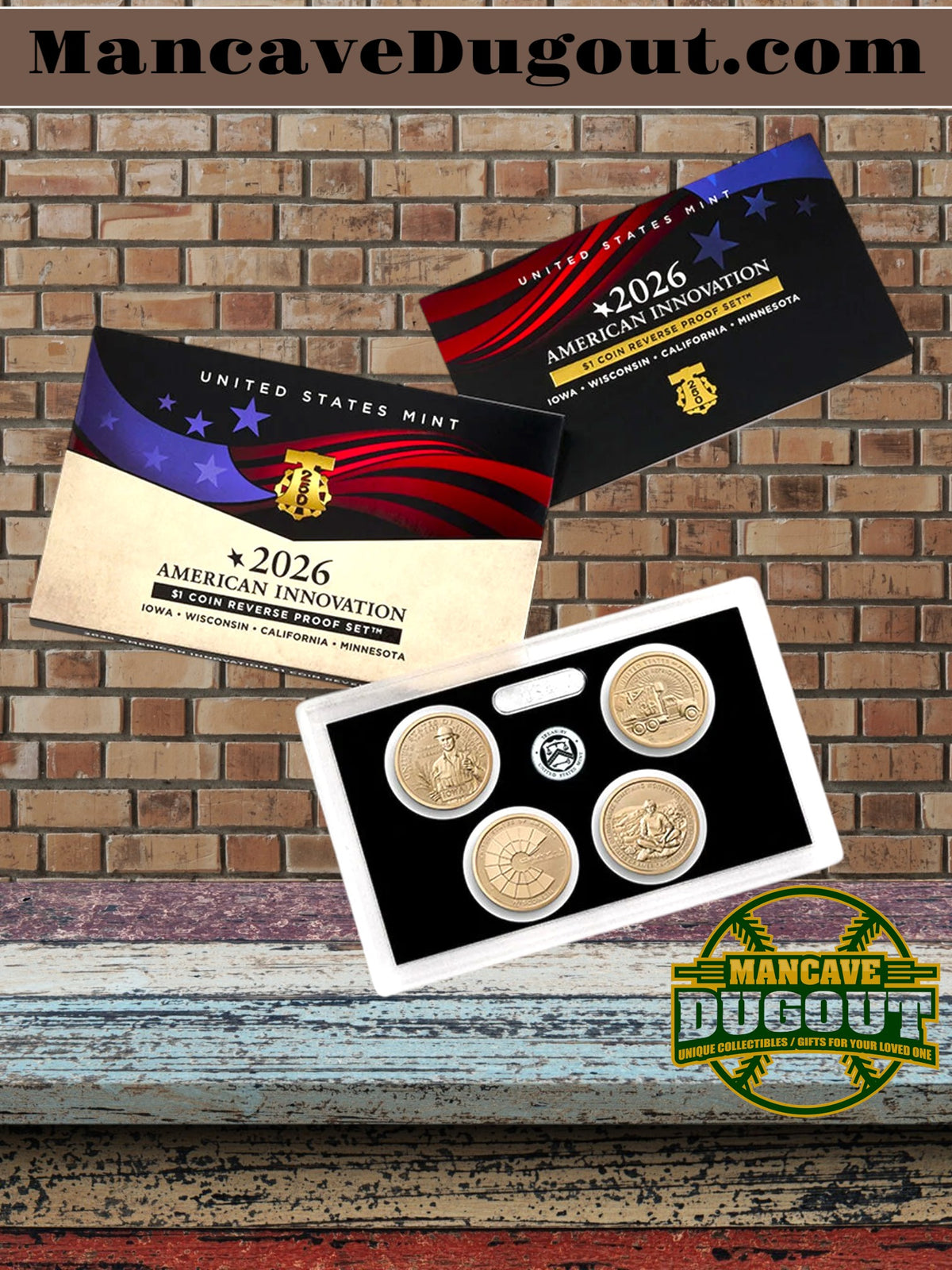2026 American Innovation $1 Coin Reverse Proof Set - San Francisco Mint • Reverse Proof Finish • New from U.S. Mint