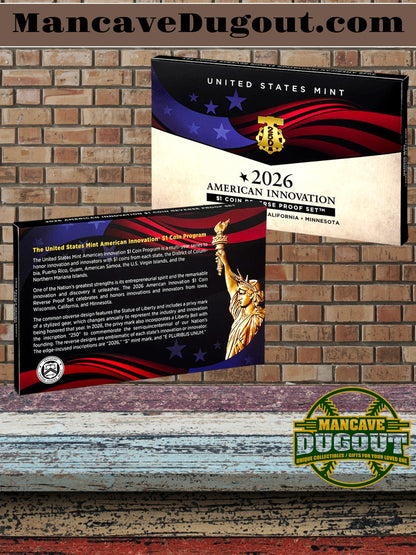 2026 American Innovation $1 Coin Reverse Proof Set - San Francisco Mint • Reverse Proof Finish • New from U.S. Mint