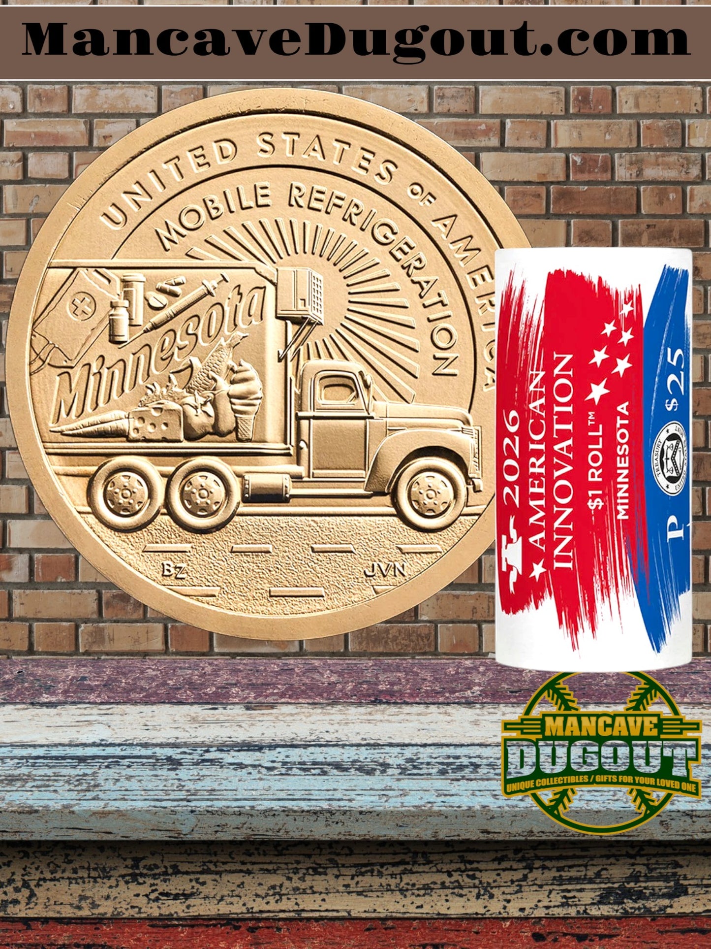2026 American Innovation $1 Coin – Minnesota – Philadelphia Mint (P) – U.S. Mint Roll