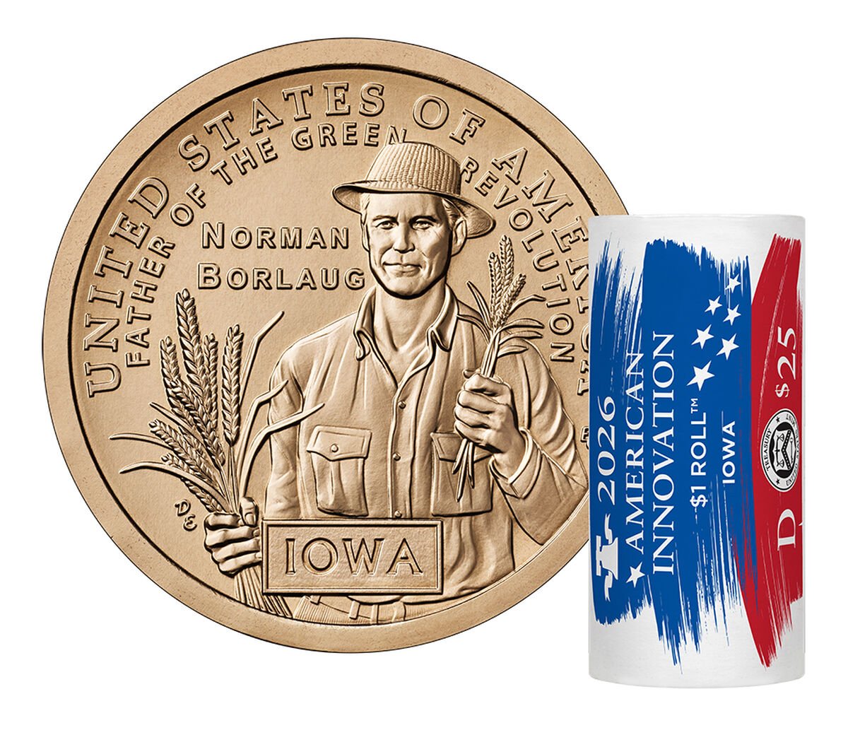 2026 American Innovation $1 - 25 Coin Rolls - Iowa - Denver (D)