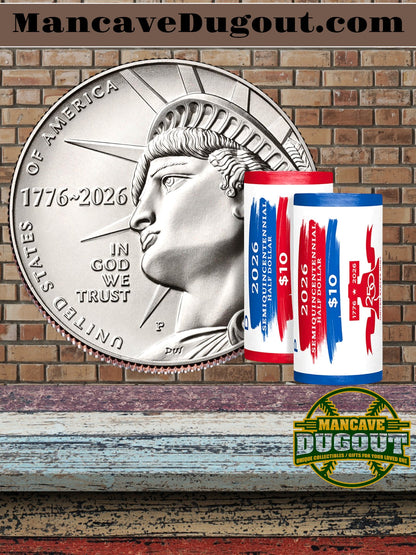 Semiquincentennial Half Dollar 2026 Rolls D and P - Enduring Liberty