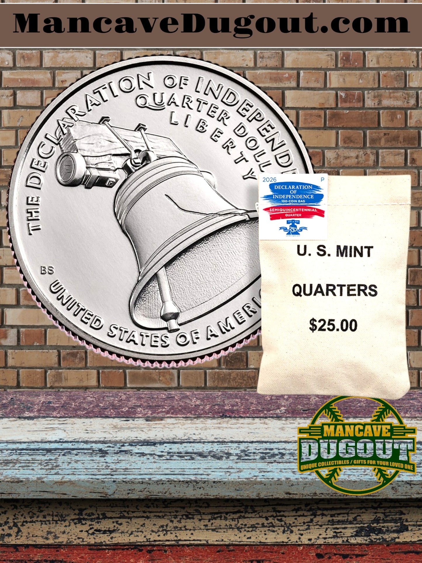 Semiquincentennial Quarters 2026 Bags - Declaration of Independence - P