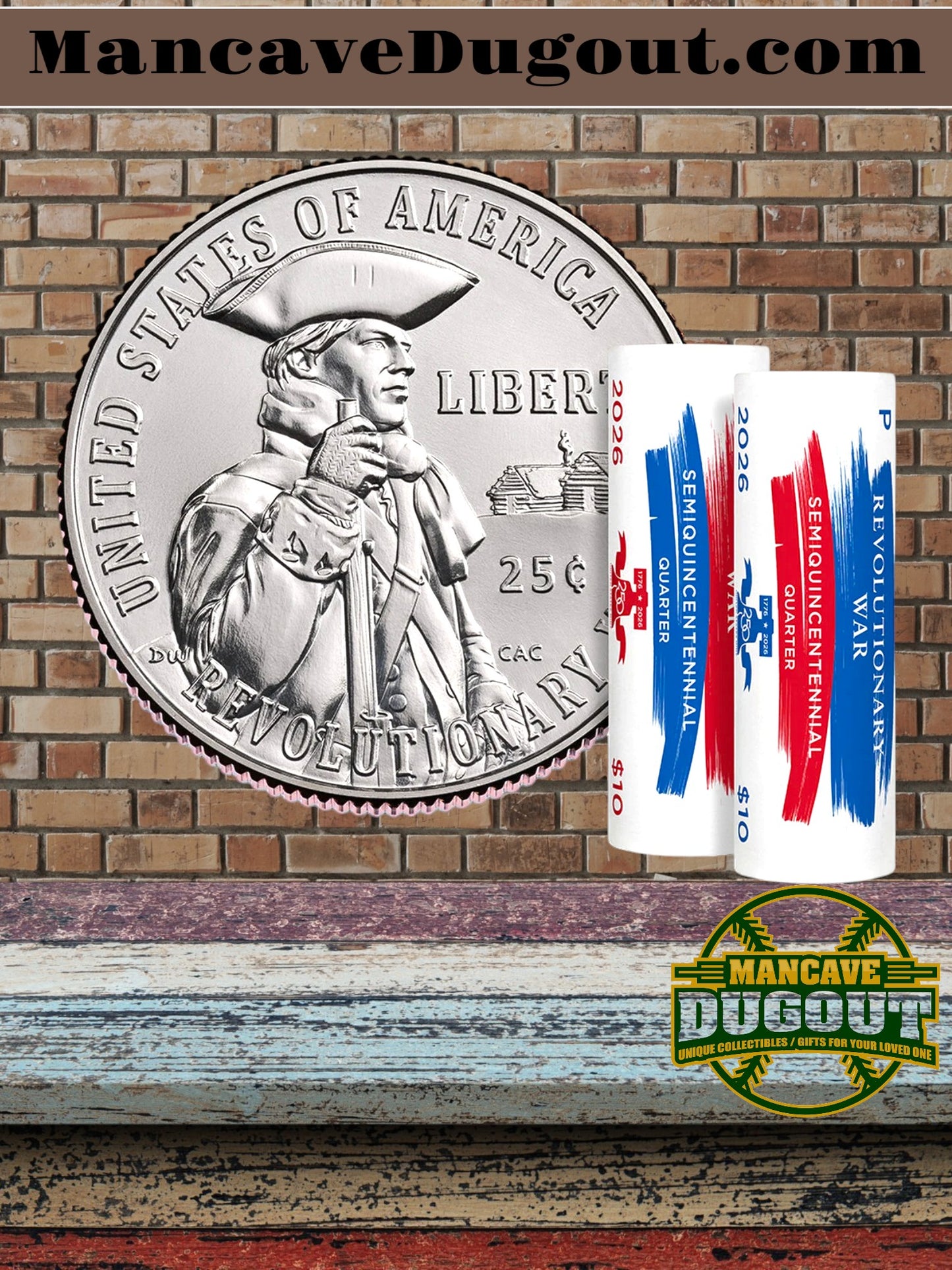 Semiquincentennial Quarters 2026 Rolls - Revolutionary War - (P & D)