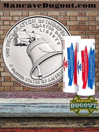 Semiquincentennial Quarters 2026 Rolls - Declaration of Independence - P and D