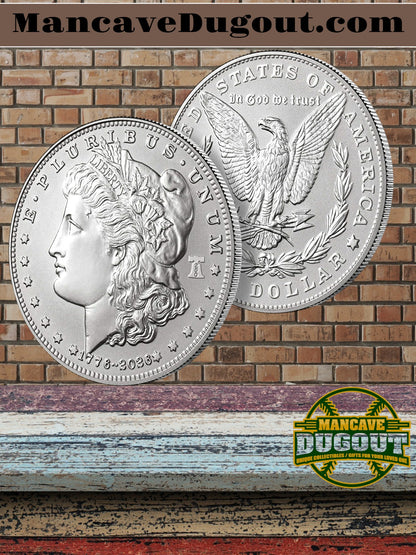 2026 Morgan Silver Dollar – Enhanced Uncirculated - West Point Mint (W) • 250th Anniversary Issue • Dual Dated 1776–2026