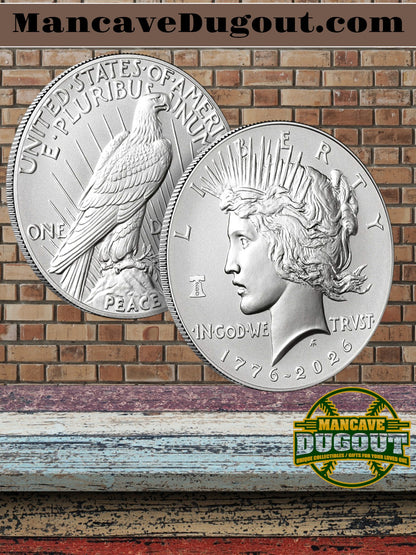 2026 Peace Silver Dollar – Enhanced Uncirculated - West Point Mint (W) • 250th Anniversary Issue • Dual Dated 1776–2026