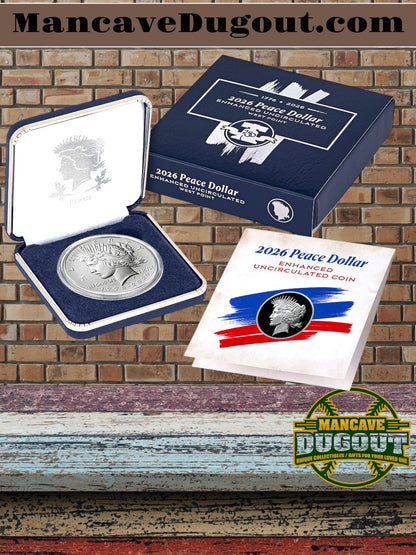 2026 Peace Silver Dollar – Enhanced Uncirculated - West Point Mint (W) • 250th Anniversary Issue • Dual Dated 1776–2026
