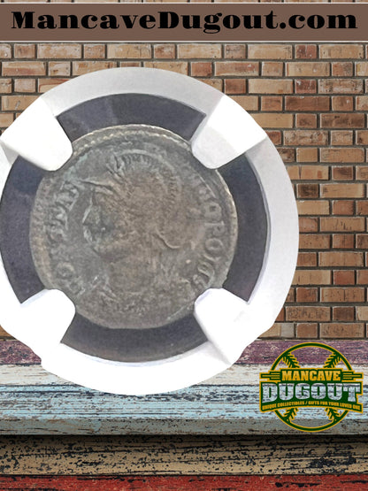 Roman Empire – Constantinian Era - AE3/4 BI Nummus • c. AD 330–340 NGC F-291