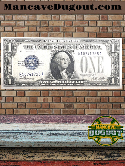 1934 $1 Silver Certificate – “Funny Back” – EX+ Crisp – Sharp Corners – Bright Ink – Sealed in Premium BCW Hard Display Case (Copy)