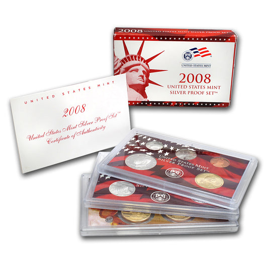 2008 United States Silver Proof Set (14 COINS) OGP & COA