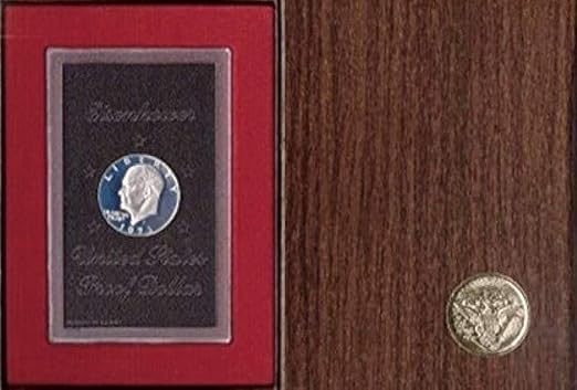 1971 S United States Eisenhower Proof Dollar With Box - S