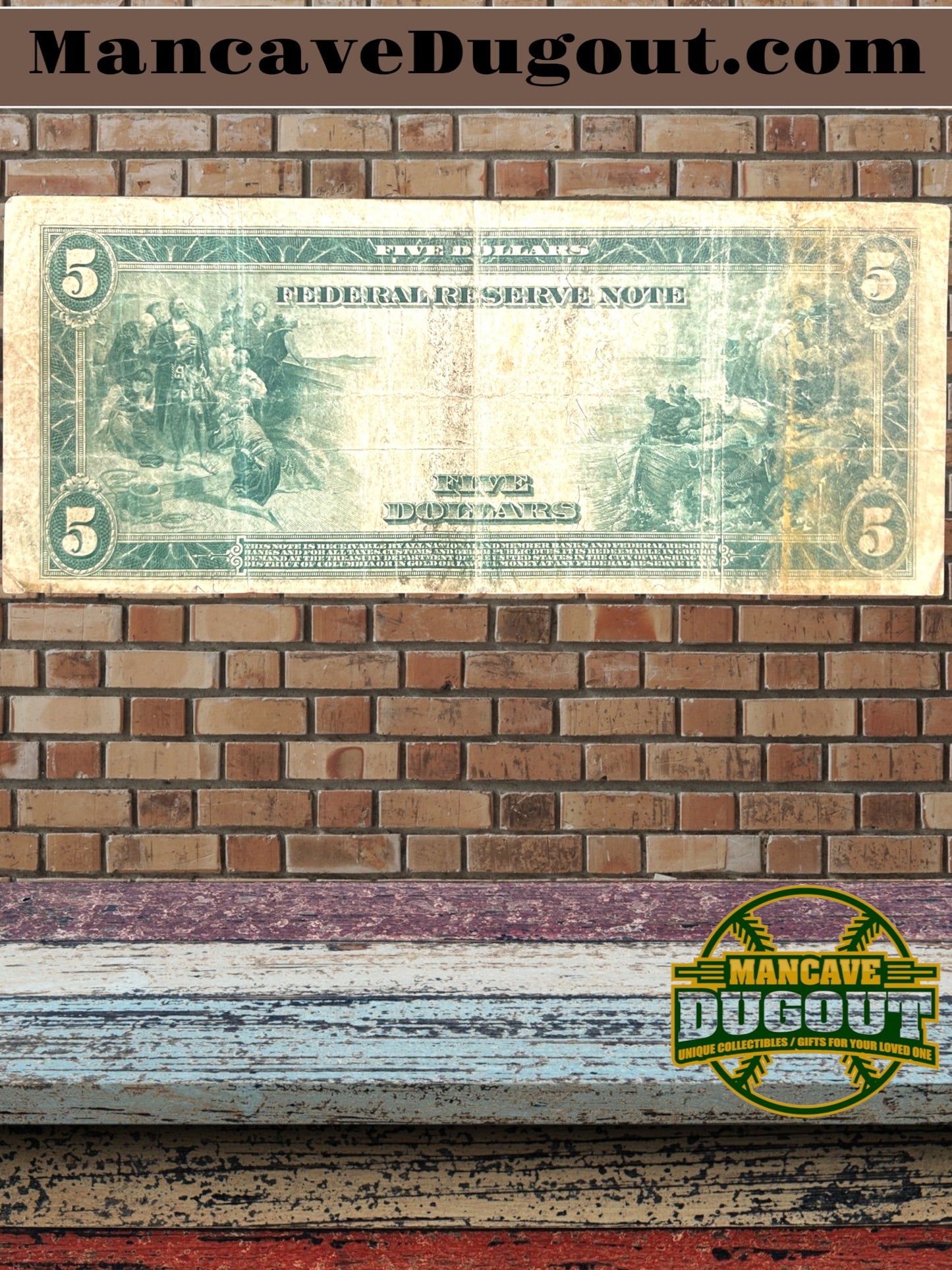 1914 $5 Federal Reserve – Large Size – St. Louis District – 8 H • Fr. 770A