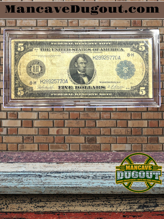 1914 $5 Federal Reserve – Large Size – St. Louis District – 8 H • Fr. 770A