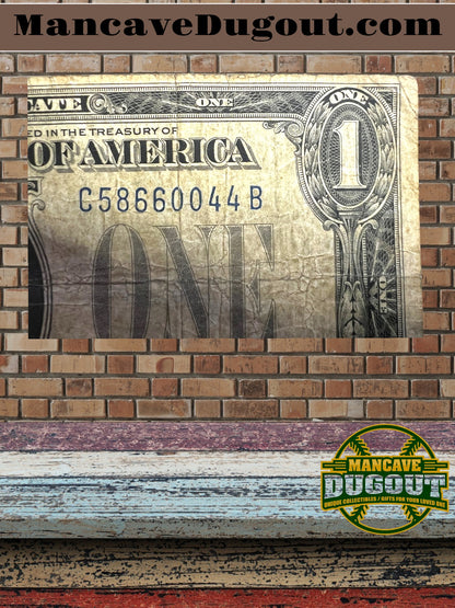 1934 $1 Silver Certificate – “Funny Back” – Historic U.S. Currency (Good+) Circulated  – Sealed in Premium BCW Hard Display Case (Copy)
