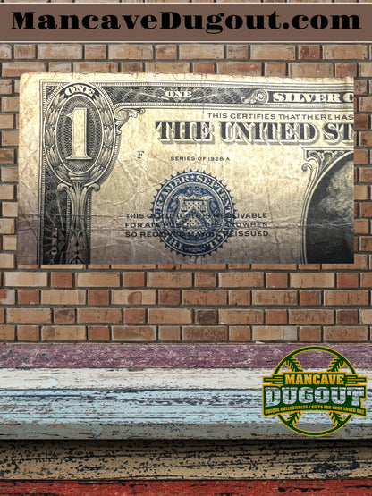 1934 $1 Silver Certificate – “Funny Back” – Historic U.S. Currency (Good+) Circulated  – Sealed in Premium BCW Hard Display Case (Copy)