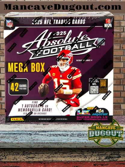 2025–26 Panini Absolute Football Mega Box – Retail Exclusive Parallels & Inserts – NFL Trading Cards – Sealed Retail Mega Box