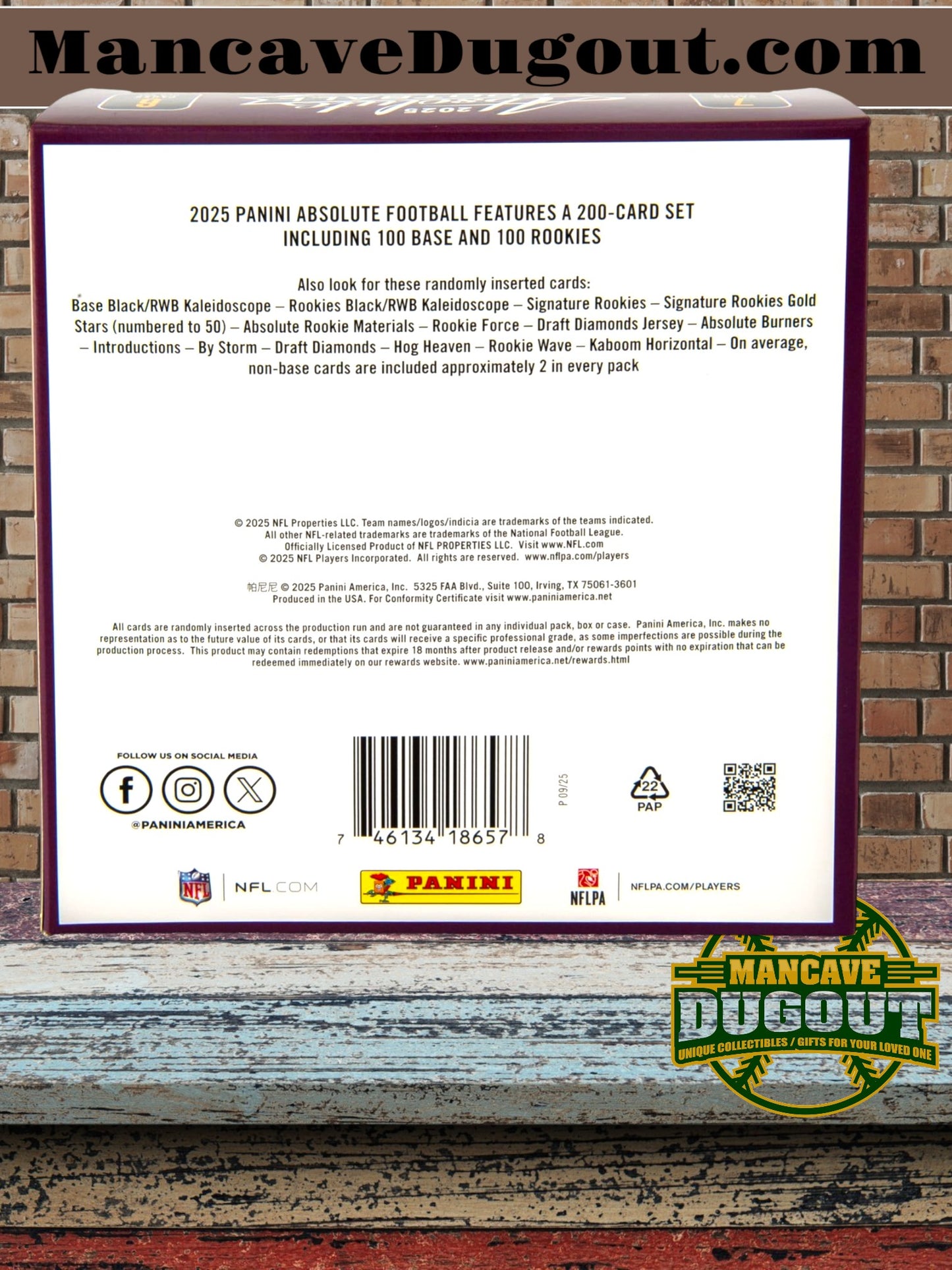 2025–26 Panini Absolute Football Mega Box – Retail Exclusive Parallels & Inserts – NFL Trading Cards – Sealed Retail Mega Box