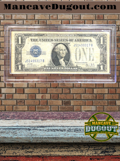1928 $1 Silver Certificate – “Funny Back” – VF+ Good Color – No Tears/Pinholes – Sealed in Premium BCW Hard Display Case-9317B